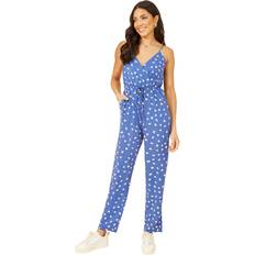 Blue - Women Jumpsuits & Overalls Yumi Daisy Print Strappy Jumpsuit, Blue