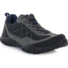 Grey - Men Walking Shoes Regatta Men's Comfortable Edgepoint Life Walking Shoes Granite Black