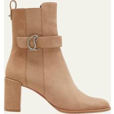 Christian Louboutin Boots Christian Louboutin CL Chelsea taupe nubuck ankle boots