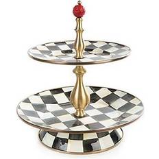 Brass Cake Stands Mackenzie-Childs Courtly Check Two-Tier Cake Stand 25.4cm