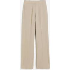 Leather Jackets - Women Clothing H&M Wide Trousers - Beige