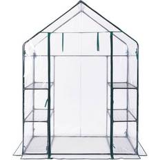 Mini Greenhouses VonHaus Walk in Greenhouse 193cm Stainless steel PVC Plastic