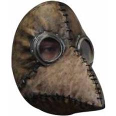 Brown Half Masks Horror-Shop Pestdoktor Halbmaske Braun für Halloween bestellen
