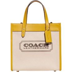 Coach Field Tote 22 - Natural Canvas/Yellow Gold