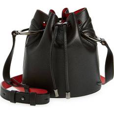 Shoulder Strap Bucket Bags Christian Louboutin By My Side Logo Leather Bucket Bag - Black