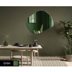 Green Wall Mirrors Artforma Irregular Wall Mirror 64x54cm