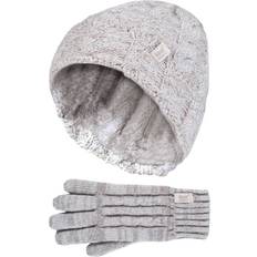 Heat Holders Grey, 7-10 Years Girls Cable Knit Warm Gloves