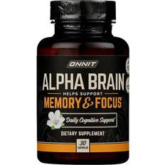 L-Leucine Vitamins & Minerals Onnit Alpha Brain Premium Nootropic 30 pcs
