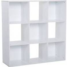 White cube storage unit Homcom 9 Cube Book Shelf
