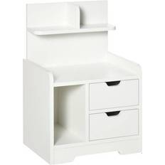 Retractable Drawers Bedside Tables Homcom Nightstand Bedside Table 30x40cm