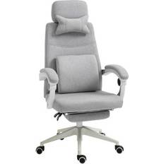 Silver/Chrome Chairs Vinsetto 360 Degrees Grey Office Chair 127cm