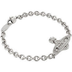 Men - Transparent Bracelets Vivienne Westwood Mini Bas Relief Chain Bracelet - Silver/Transparent