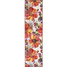 World Rug Gallery Modern Bright Flowers Multicolour 55.9x213.4cm