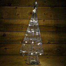 Metal Christmas Lights Premier 58cm Silver Metal Star Topped Twinkle Christmas Tree Light
