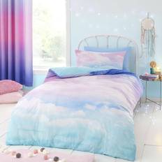 Fitted Sheet Bed Linen Catherine Lansfield Bedding Ombre Duvet Cover Multicolour (200x135cm)