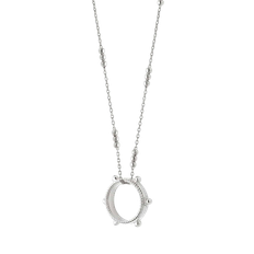 Daisy Bobble Eternity Necklace - Silver