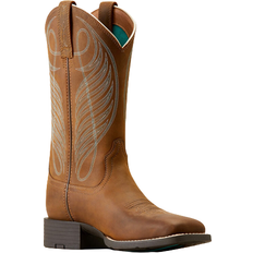 Synthetic Riding Shoes Ariat Round Up Wide Square Toe Western Boot W - Powder Brown