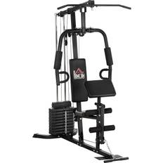 Foldable Fitness Machines Homcom Multi Gym with Weights 45kg