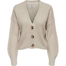 V-Neck Cardigans Only Carol Texture Knitted Cardigan - Grey/Pumice Stone