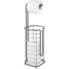 mDesign Steel Free Standing Toilet Paper Holder