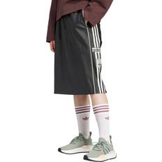 Adidas Cotton Skirts adidas Striped Faux-leather Midi Skirt