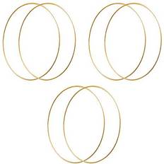 12 inch metal hoops craft gold floral wreath macrame rings dream catcher 6pcs