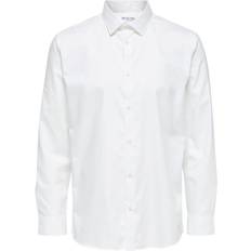 Selected Ethan Long Sleeve Slim Fit Shirt - Bright White