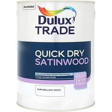 Dulux satinwood paint Dulux Trade Quick Dry 5ltr Pure Wood Paint White