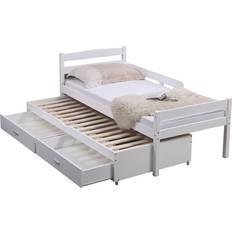 Extendable Beds Kid's Room Humza Amani Captain Bed with Trundle & Drawers 38.6x80.7"