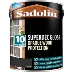 Sadolin Black Paint Sadolin 5028855 Superdec Opaque Wood Gloss Black