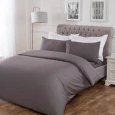Highams Polycotton With Duvet Cover Grey