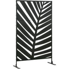 Side Awnings OutSunny Privacy Screen with Stand Ground Stakes, 6.5FT Garden Pool