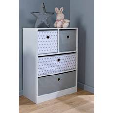 Lloyd Pascal Jazz 4 Cube Storage Unit with Printed Hearts