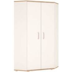 Furniture To Go 4Kids Corner Wardrobe In Light Oak White High Gloss Handles