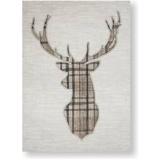Art for the Home Stag Printed Stitched Wall Decor