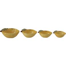 Stoneware Measuring Cups Storied Home Lemon Shaped Set Measuring Cup