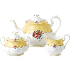 Royal Albert Teapots Royal Albert White 1990 Bouquet Teapot