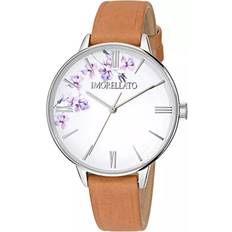 Morellato Womens wristwatch ninfa r0151141507 genuine leather brown white