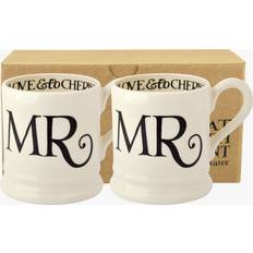 Emma Bridgewater Cups & Mugs Emma Bridgewater Black Toast Mr & Mr Set Of 2 Cup