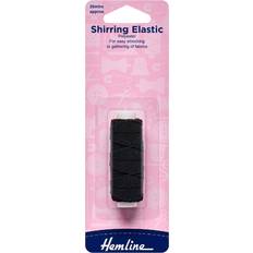 Hemline shirring elastic black