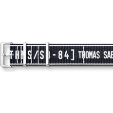 Watch Straps Thomas Sabo urban Code TS black black/ white ZWA0320-276-18-20 MM