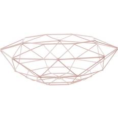 Premier Housewares Vertex Pink Finish Basket Fruit Bowl