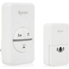 White Doorbells Byron Kinetic Doorbell With Chime White