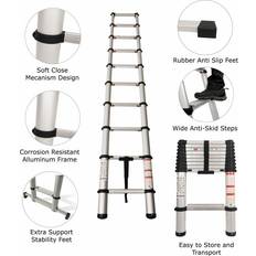 Extension Ladders Groundlevel Extra Wide Telescopic Ladder 2.9M