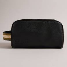 Black - Leather Toiletry Bags & Cosmetic Bags Ted Baker KAIIRO Black Faux Leather Washbag