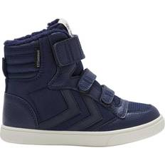 Faux Leather Winter Shoes Hummel Stadil Super Poly Boot Mid Tex Jr - Black Iris