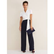 Solid Colours Jumpsuits & Overalls Phase Eight Eloise Jumpsuit 10, NAVY/IVORY