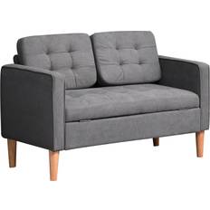 Cottons Sofas Homcom Modern Grey Sofa 117cm 2 Seater