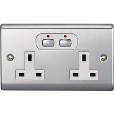 Energenie Smart 6 mm Double socket-outlet Silver