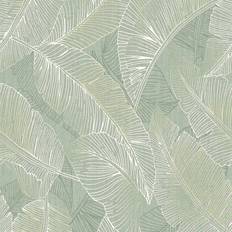 Belgravia Decor Anaya Leaf Textured Wallpaper Green